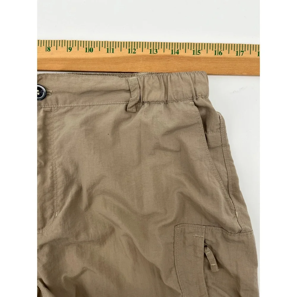 The North Face Womens Tan Convertible Zip Off Hiking‎ Cargo Pants Size L Regular